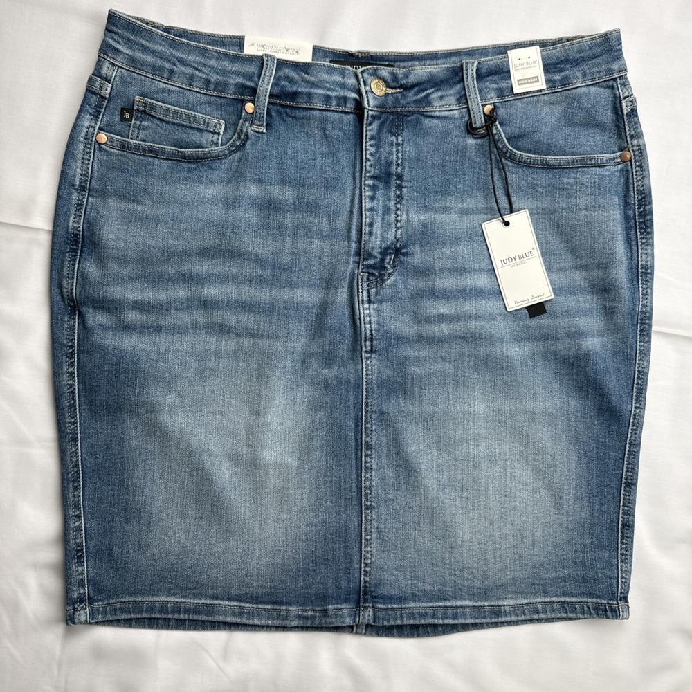 NEW Judy Blue Tummy Control Denim Jean Skirt‎ Size 3XL , Style JB2819 NWT